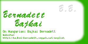 bernadett bajkai business card